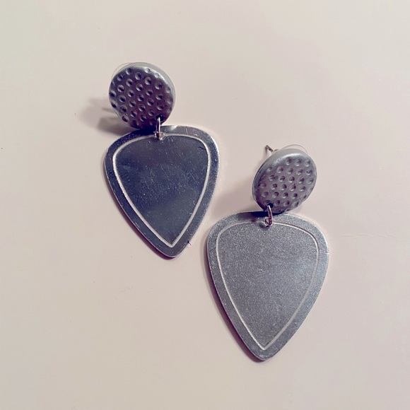Jewelry - Stainless Steel Guitar Pick Earrings